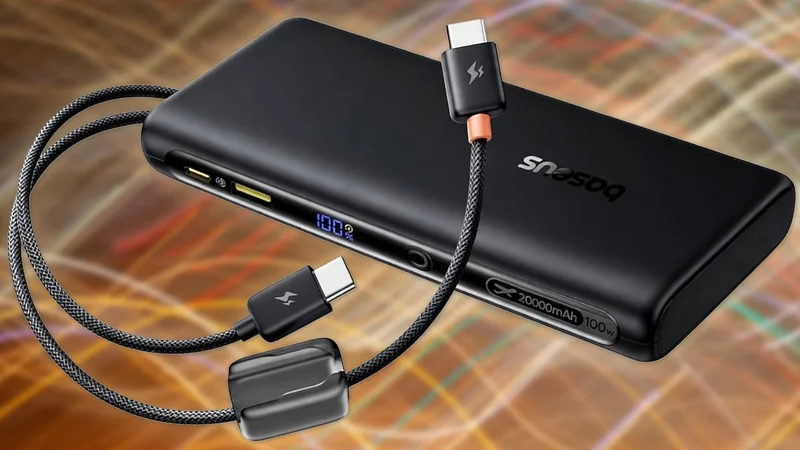 The Baseus 20,000mAh 100W Power Bank With Dual USB-C Cables Drops to Just $33.29
