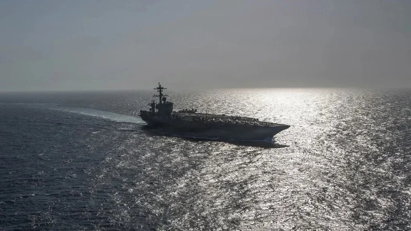 Centcom chief visits US carrier enforcing Iran blockade amid reports of severe strain on crew