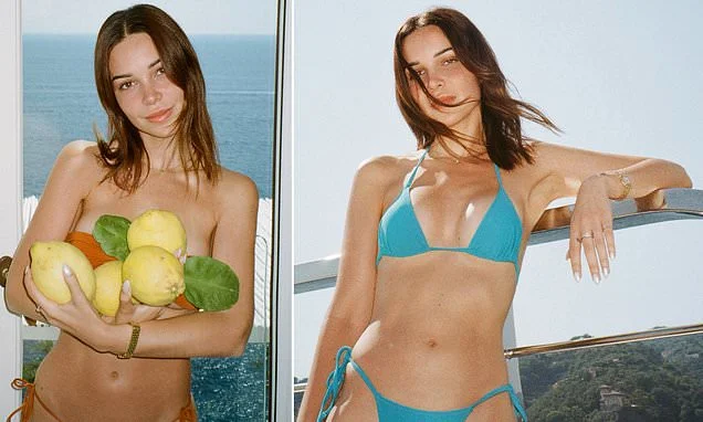 Cruz Beckham's bikini-clad girlfriend Jackie Apostel shows her fruity side as she poses with lemons in sizzling new holiday snaps