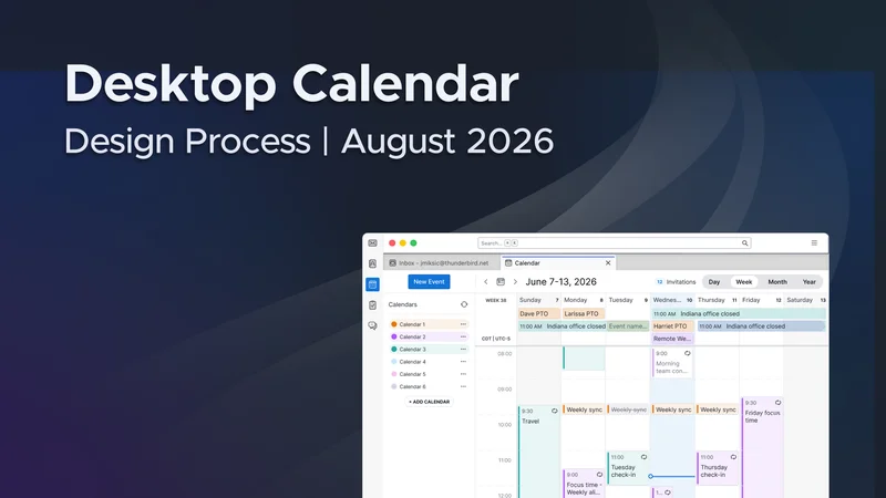 Thunderbird’s Desktop Calendar Visual Redesign