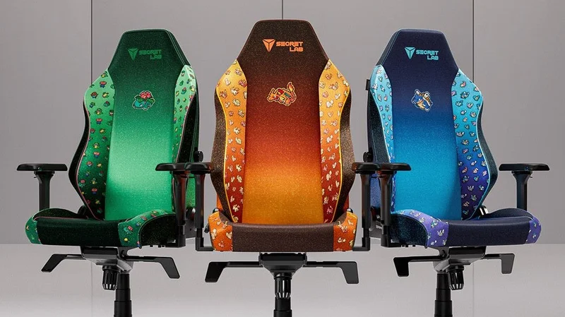 Secretlab Launches Pokémon-Themed Gaming Chair ‘Skins’ Featuring the Original Three Starter Evolutions