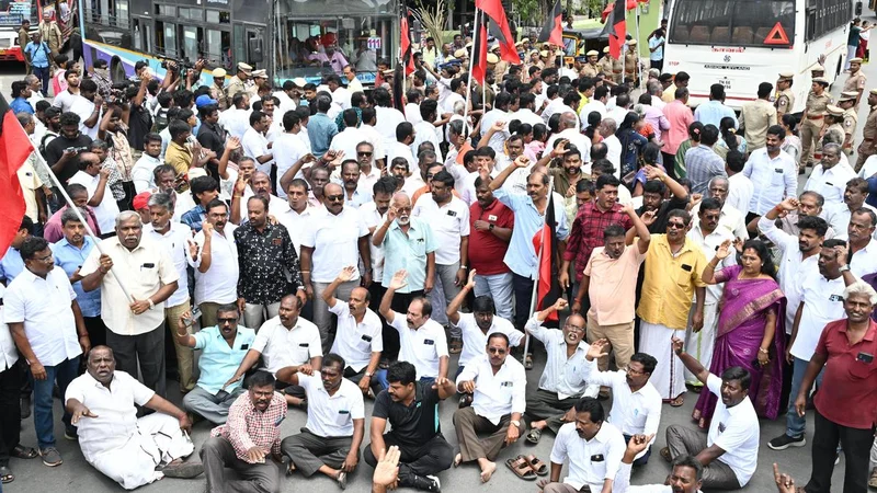 DMK stages protests across Coimbatore over Udhayanidhi Stalin’s arrest