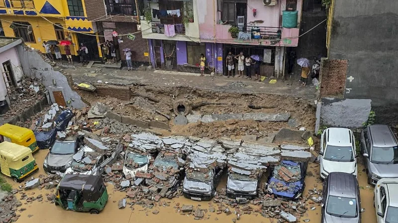 Four days of rain swell drains in Delhi; 18-year-old feared swept away