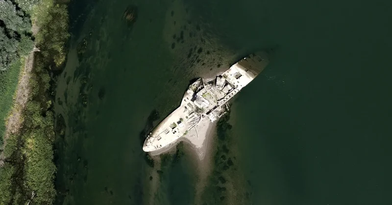 Famed century-old ship "Sava's Titanic" emerges amid drought in Europe