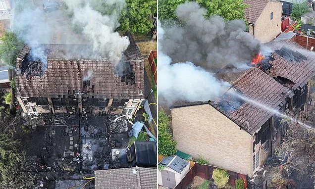 Ten homes are damaged 'after barbecue fire' in Sussex