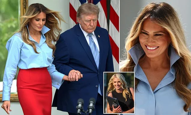 Melania breaks silence on absence with punchy eight-word opener as she joins Trump amid female aide rumors
