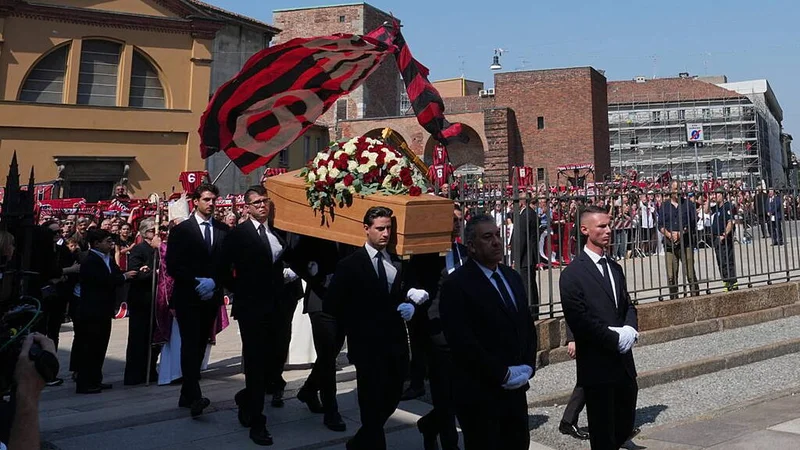 Former AC Milan stars attend Franco Baresi’s funeral as mourners line streets