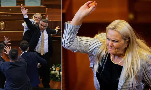 Kosovo politician throws EGGS at country's acting prime minister as attempts to form new government remain deadlocked
