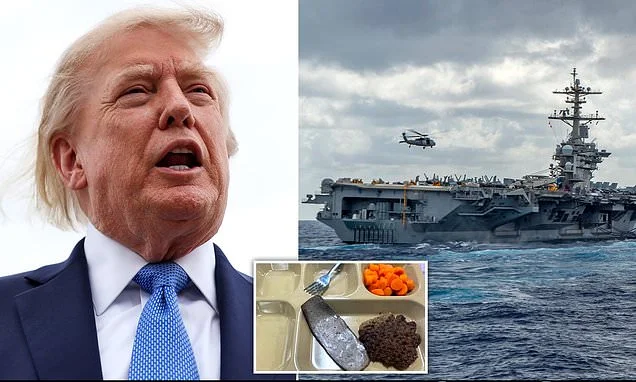 Trump's callous response as US sailors throw themselves overboard in Iran war and grim photos of food emerge