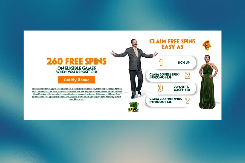 Paddy Power Games promo code: 60 No deposit free Spins + 200 more after £10 deposit