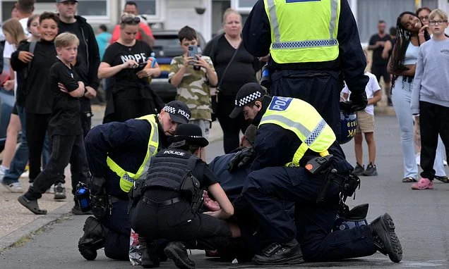 Third night of turmoil in market town over 'asylum seeker' homes: More arrests over disorder linked to Norfolk anti-immigration protests
