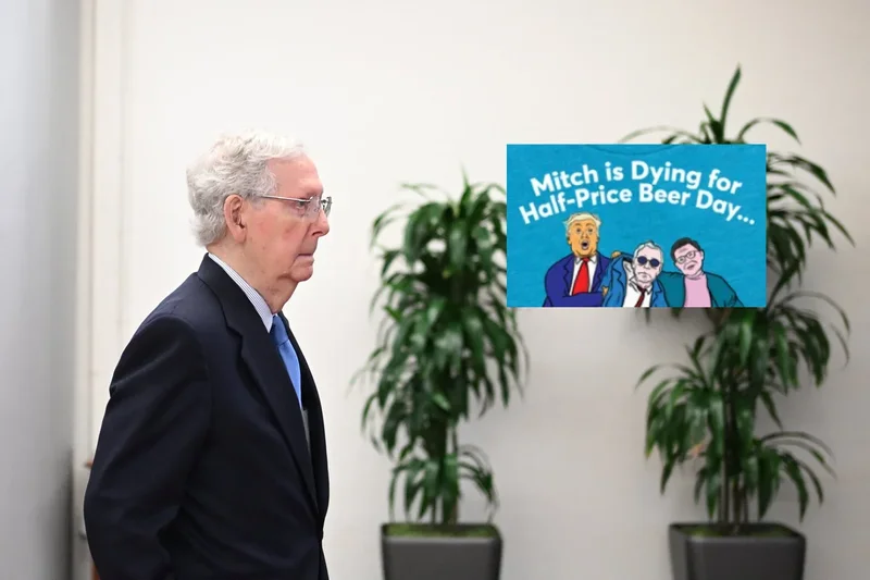 Brewery under fire for offering half-price beer when Mitch McConnell dies