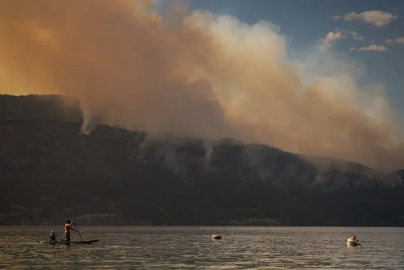 Hamburgers, water and support waiting for B.C. fire evacuees