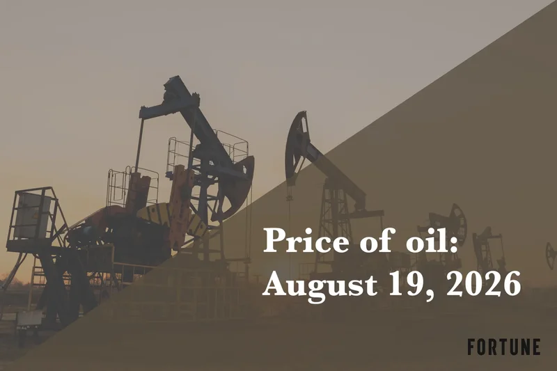 Current price of oil as of August 19, 2026