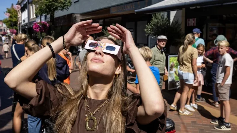Skywatchers gather in Europe to see total solar eclipse