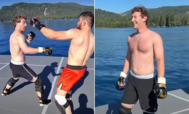 Mark Zuckerberg filmed sparring ex-UFC champion in the middle of a lake as he denies claim his $300 million yacht ignored distress call