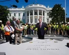 Trump shows off White House renovations and ornate new helipad
