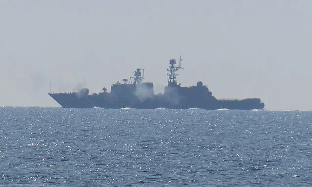 Moment Putin warship opens fire off Plymouth as Royal Navy ups its campaign against the Russians menacing British waters