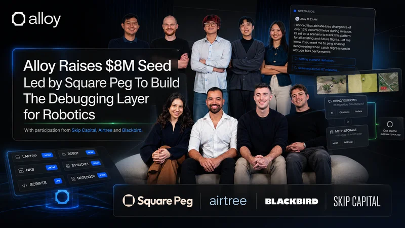 Alloy Raises $8M Seed Led by Square Peg To Build The Debugging Layer for Robotics