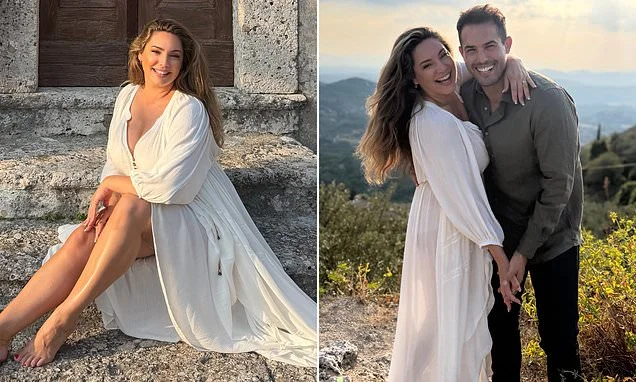 Kelly Brook revisits her wedding venue on their fourth anniversary in the sunshine after storm hit their big day
