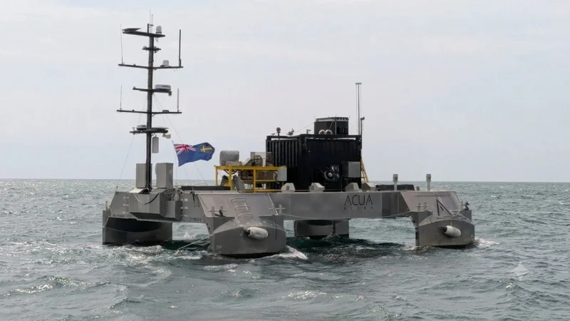 UK tests robot boat that can fly its own wired drone even in 14ft waves and stay at sea for weeks