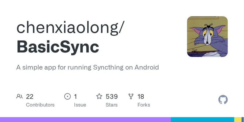 BasicSync: A simple app for running Syncthing on Android