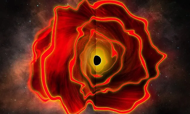 Scientists discover a never-before-seen astronomical object that's a mashup of a black hole and a huge star - and it could explain the mysterious red dots in deep-space images