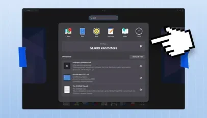 GNOME Shell search redesign uses a floating overlay
