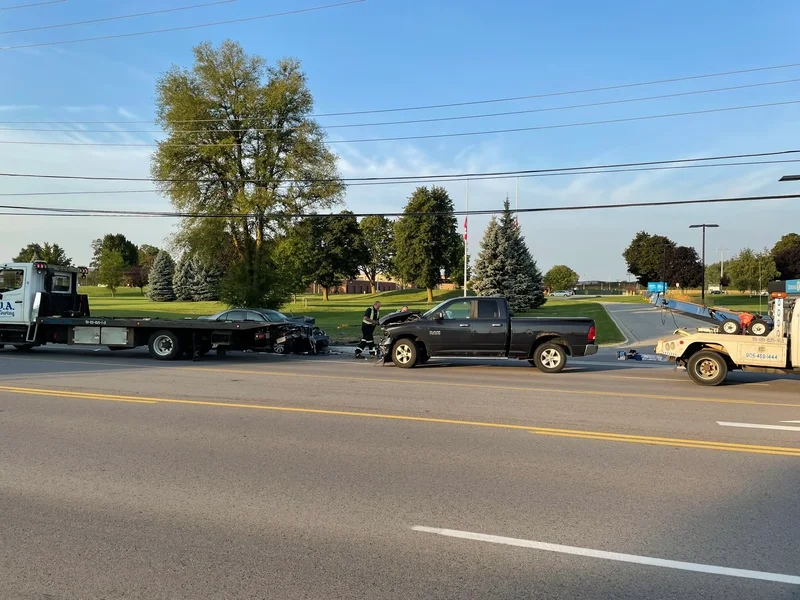 Collision in Brampton sends 2 to hospital