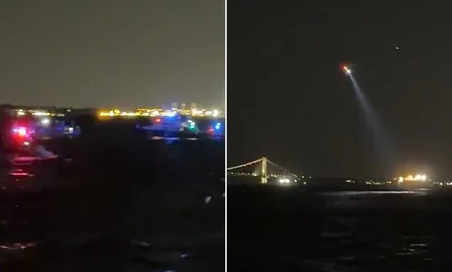 Woman and five-month-old baby are killed after boat overturns near Statue of Liberty as desperate mission to save a dozen passengers is launched