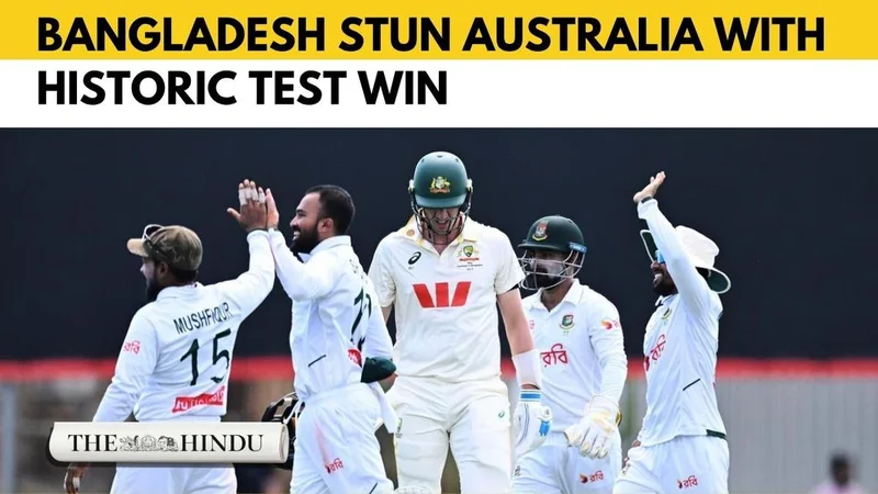 Watch: Bangladesh claim first test win in Australia as Green ton in vain
