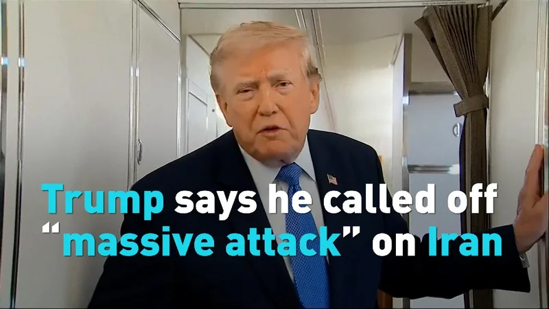 Trump says he called off "massive attack" on Iran