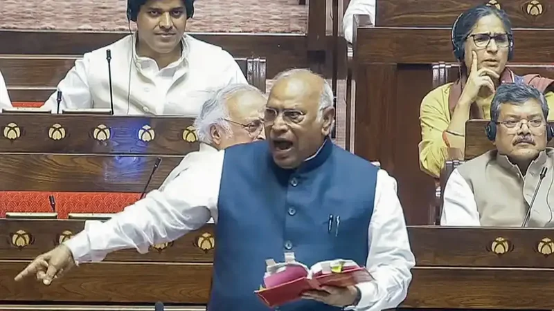Kharge-Rijiju face-off in Rajya Sabha; opposition stalls House over Amit Shah