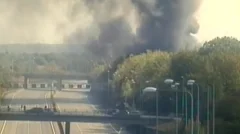 Smoke from warehouse fire closes section of M25
