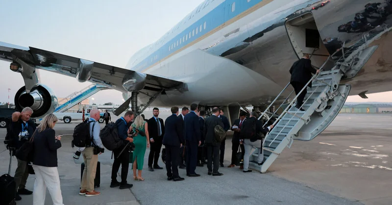 Iran's state media mock Trump over airplane switch, meme shows him hiding in a catering truck