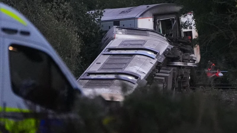 Two severely injured as train derails in southeast England