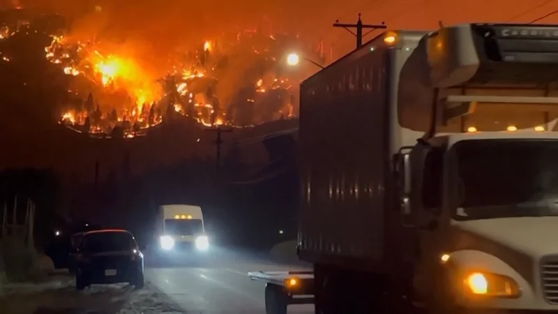 Wildfire forces thousands of evacuations in Western Canada