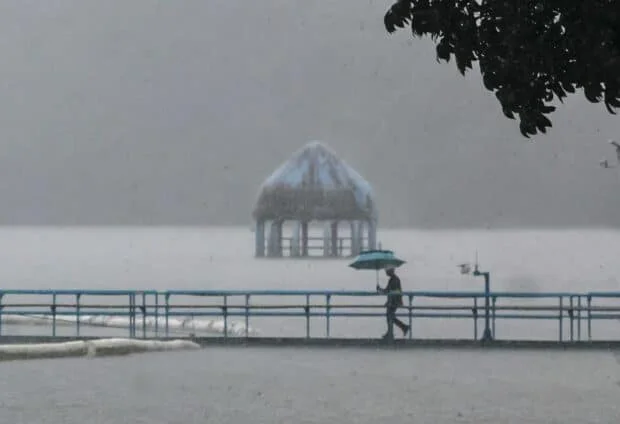 La Mesa Dam's water level below overflow status on Wednesday morning