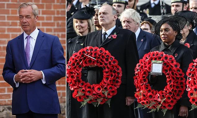 Farage to get prime spot at Remembrance Day service for the first time after by-election victory