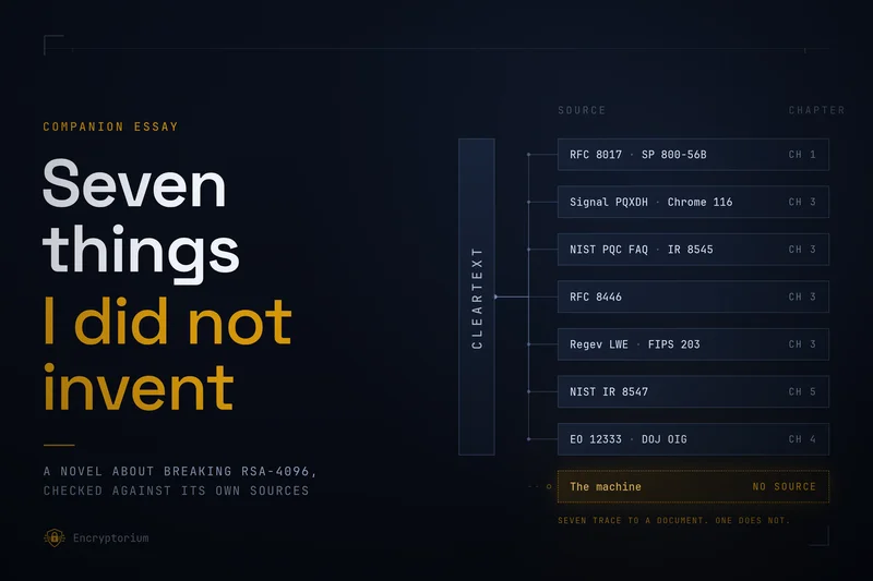 The Real Cryptography Behind a Fictional Quantum Machine