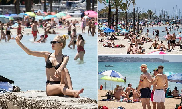The Med is too hot for swimmers! Tourists say they can't cool down as water temperatures hit exceptionally high levels