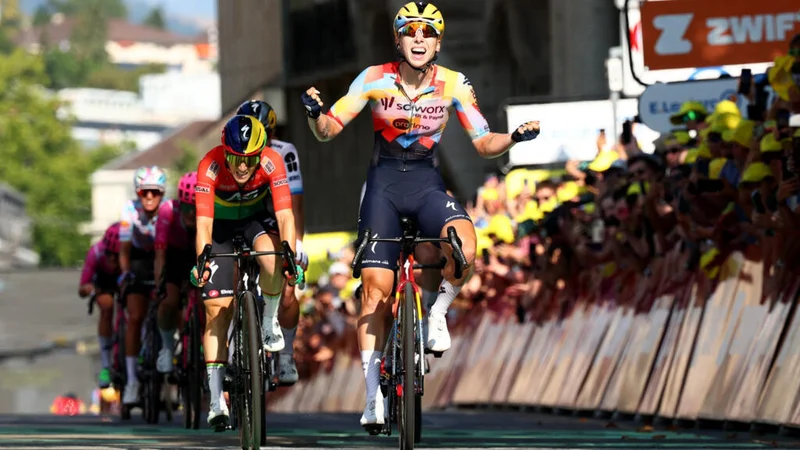Wiebes wins Tour de France Femmes opener to win first yellow jersey