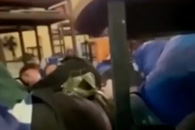 Terrified Thai school students take cover in classroom during shooting