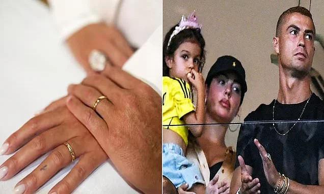 Cristiano Ronaldo and Georgina Rodriguez are seen for the first time since their secret wedding as they watch Al-Fateh match in Riyadh