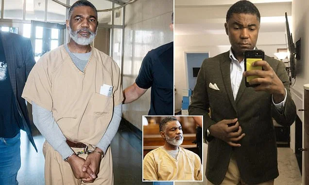 Depraved Citibank executive who drugged and raped young women in his swanky NYC apartment seen with scruffy beard and shackles as he now faces GUN charges