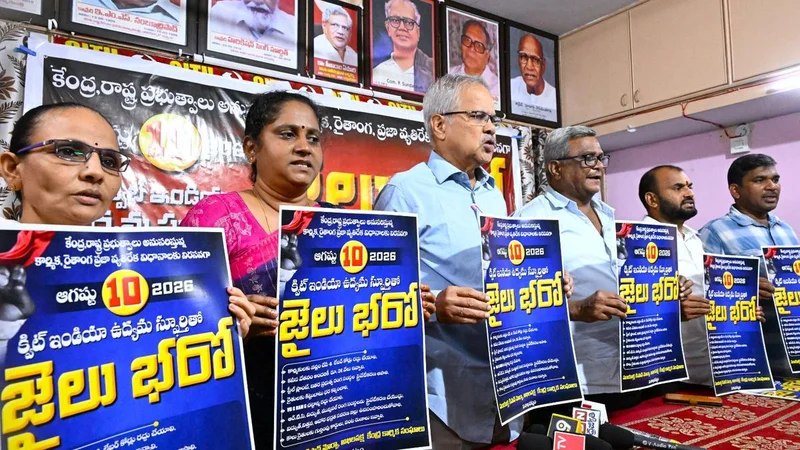 Trade unions call for participation in ‘Jail Bharo’ protest on August 10