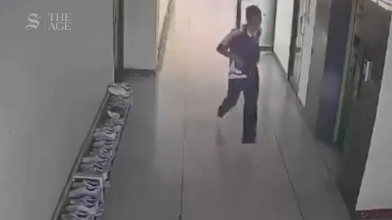 Footage shows Thai school shooter, students sheltering in place