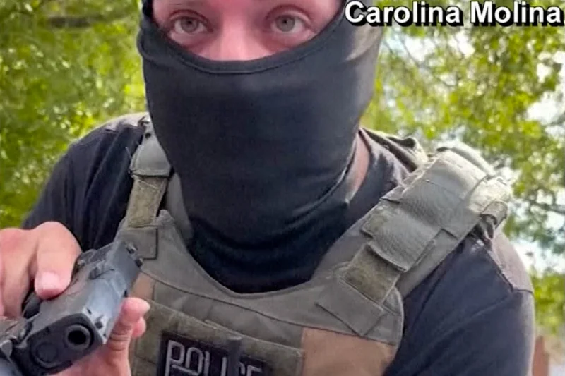 Video shows ICE agent pull gun on Virginia woman who yelled at agents in parking lot