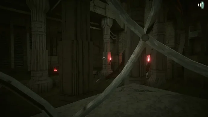 I love the Dark Soulful architecture of The Canon of Balls, a rolling open world game inspired by Sega, Fumito Ueda and Minecraft parkour