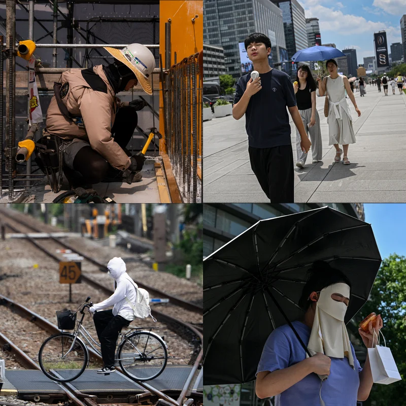 A.C. Vests and UV Parasols: East Asia Deploys Heat-Fighting Gadgets